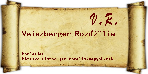 Veiszberger Rozália névjegykártya